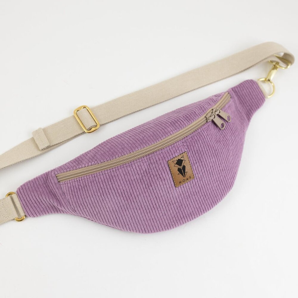N.O.A.S. Handmade Lilac Hip Crossbody Bag Fanny Pack Medium
